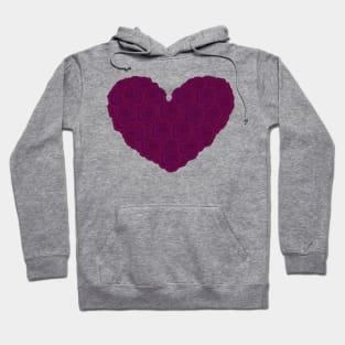 Purple rose heart Hoodie